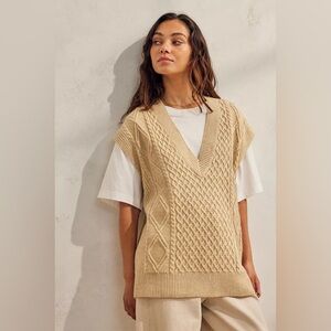 Urban Outfitters Benjamin Cable Knit Vest